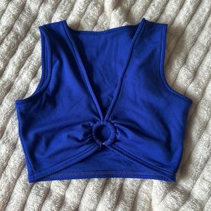 Navy Blue Crop Top